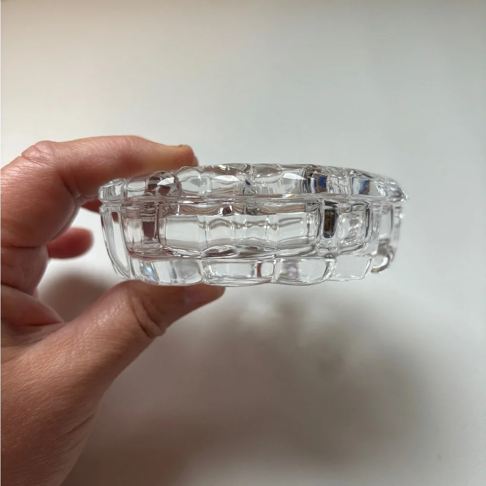 Gorham Crystal Trinket Box Chantilly Shell Vintage